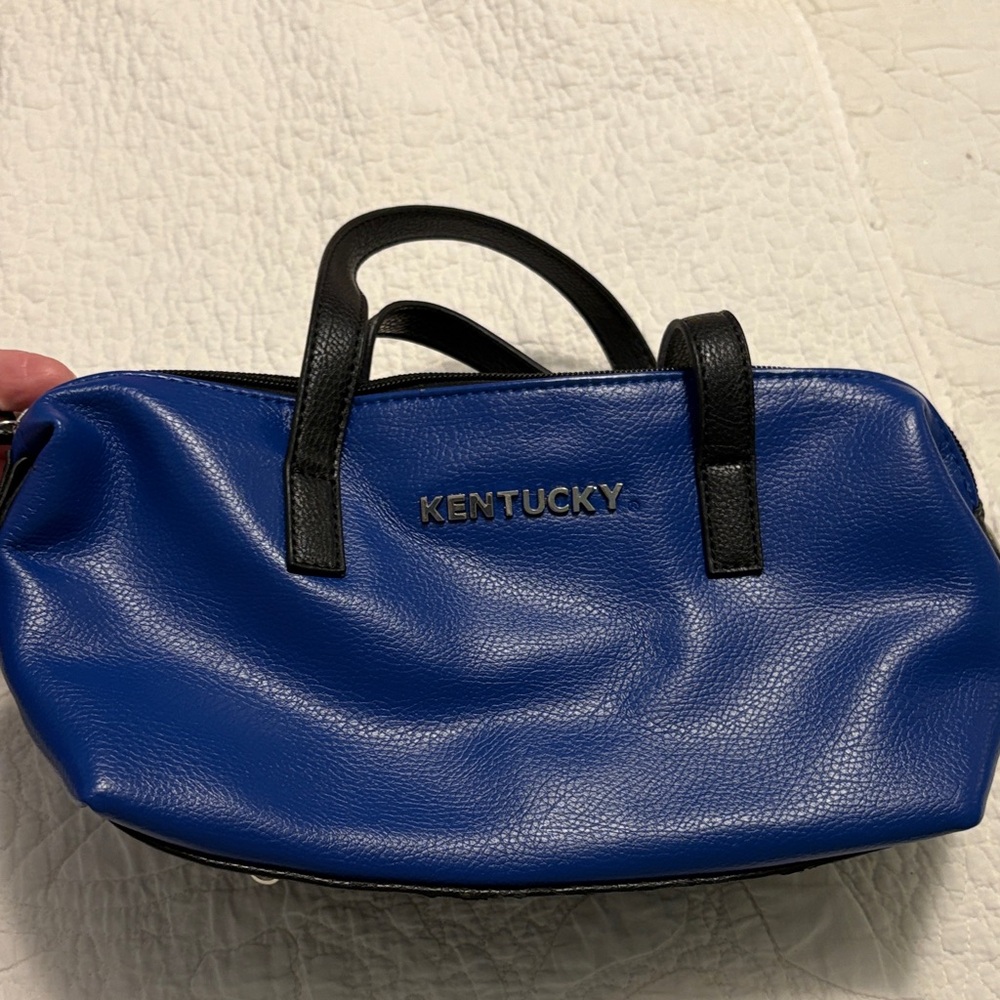 Blue Kentucky Handbag with Black Handles